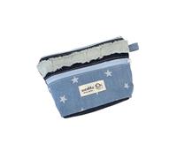 Cartera de mezclilla de retazos, organizador de artículos esenciales personales de estilo coreano, bolsa de viaje ligera, A4, 20.0*13.0*1.0