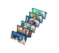 Cartera de Navidad genérica - 10 Ranuras para Tarjetas y cheques sobre Regalos de Fiesta | Sobres de Plata - para Amigos Adultos, Hombres, Mujeres Adolescentes, Padre, sobre Rojo Dólar con