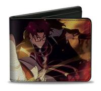 Cartera de nivelación Solo, plegable, Solo Leveling Choi Jong en pose y logotipo del título, cuero vegano