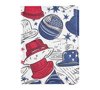 Cartera de pasaporte de viaje con ilustración de acuarela del Día de la Independencia con ranura para tarjeta de vacunación, organizador de documentos de viaje, protector de cuero para pasaporte, Día