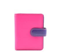 Cartera de piel auténtica para mujer, con protección RFID, multicolor, tamaño mediano, billetes de identidad, monedero, HOL404, Berry Multi, talla mediana, Tamaño mediano