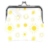 cartera de piel blanco con hebilla para mujer, diseño de garabatos soleados, diseño de garabatos, Cute Sunny Doodles White, UNITALLA, Cute Sunny Doodles White, UNITALLA, Classic