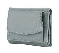 Cartera de piel con cordón para identificación, con cierre de bolsillo, para llaves, para mujer, girasol, azul claro, Talla única