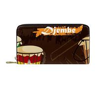 Cartera de piel con cremallera y cremallera de piel africana, Varios colores, 20.5x2.5x11.5cm/8.07x1x4.53 in, Classic