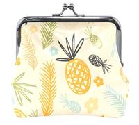 cartera de piel con diseño de piña tropical para mujer, con hebilla de beso y cambio, para monedas, Explosión de piña tropical, UNITALLA, Classic, Explosión de piña tropical, UNITALLA, Classic
