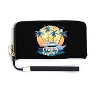 Cartera de piel con texto en inglés "I Love It When We're Cruising Together" para hombres y mujeres, Estilo:, 20.0*10.5cm