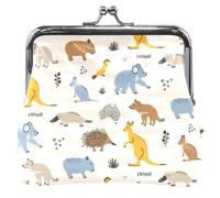 cartera de piel de animales salvajes colorido, para mujer, con hebilla y cierre de beso, Animales salvajes coloridos, UNITALLA, Classic, Animales salvajes coloridos, UNITALLA, Classic