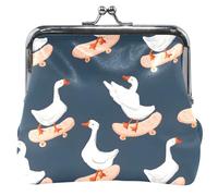 cartera de piel de ganso para mujer, con hebilla y cierre de beso para monedas, Cute Goose Navy, UNITALLA, Cute Goose Navy, UNITALLA, Classic