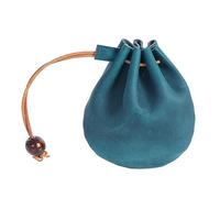 Cartera de piel de vaca hecha a mano, bolsa de almacenamiento suave con cordón, bolsillo para dinero, bolsa de almacenamiento multiusos para mujer, monedero con cordón, hecho a mano, de piel de vaca,