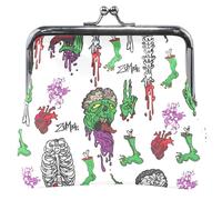 cartera de piel divertido y divertido para Halloween de zombis de miedo para mujeres y niñas, con bloqueo de besos y niñas, Divertidos Zombies de miedo Halloween, UNITALLA, Divertidos Zombies de miedo
