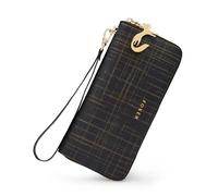 Cartera de piel dividida para mujer, bolsa de mano plegable con tarjetero de moda, monedero para teléfono celular, bolsa de dinero para mujer, 241044f4a1, Talla única