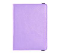 Cartera de piel morada para pasaporte y tarjetas de vacunación, cartera para pasaporte, organizador de documentos, accesorios, ultra delgada, Púrpura, 1 size