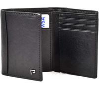 Cartera de Piel para Hombre | Tarjetero y Billetero | RFID Bloqueo | sin Bolsillo para Monedas [Negro]