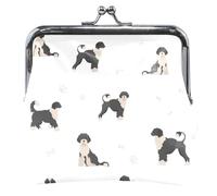 cartera de piel para mujer, diseño de perro lanudo con hebilla y cierre de beso, Cute Shaggy Dogs White, UNITALLA, Cute Shaggy Dogs White, UNITALLA, Classic