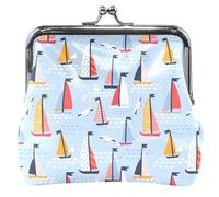 cartera de piel para mujer, diseño de vela náutica, color azul, Nautical Sail Blue, UNITALLA, Classic, Nautical Sail Blue, UNITALLA, Classic