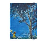 Cartera de piel personalizable con diseño de luciérnaga que ilumina la noche de verano, para pasaporte y tarjeta de vacunación, organizador de documentos, accesorios ultra delgados, Firefly ilumina la