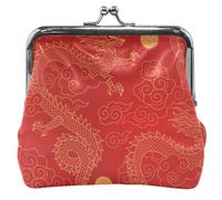 cartera de piel personalizado para mujer, lindo dragón clásico rojo con hebilla de cambio, Classic Dragon Red, UNITALLA, Classic Dragon Red, UNITALLA, Classic