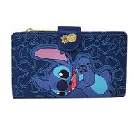 Cartera de piel sint tica con solapa y broche de presi n de Disney Stitch de Loungefly