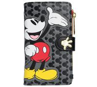 Cartera de piel sint tica con solapa y cierre de presi n de Mickey Mouse de Disney de Loungefly