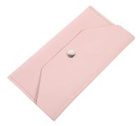 Cartera de piel sintética de color rosa, reutilizable, para guardar dinero en efectivo, para mujeres, suministros de oficina, sobres bancarios para dinero en efectivo, sobres de dinero en efectivo y