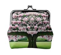 Cartera de piel sintética de microfibra con estampado de flores de hiedra floral para organizar el cambio de llaves del lápiz labial