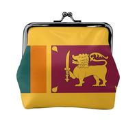 Cartera de piel sintética de microfibra impresa con bandera de Sri Lanka para organizar el cambio de llaves de lápiz labial