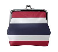 Cartera de piel sintética de microfibra impresa con bandera de Tailandia, mini bolsa para organizar el cambio de llaves del lápiz labial