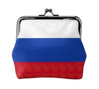 Cartera de piel sintética de microfibra impresa con bandera rusa para organizar el cambio de llaves de lápiz labial