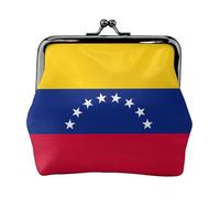 Cartera de piel sintética de microfibra impresa con la bandera de Venezuela para organizar el cambio de llaves del lápiz labial