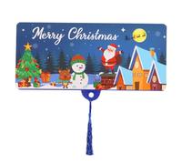 Cartera de plata de Navidad, sobres de plata de almacenamiento de regalos en efectivo con | Tarjetas Tarjetas Tarjetas de Navidad con 10 ranuras adecuadas para suministros de Santa