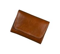 Cartera de poliuretano con múltiples ranuras para tarjetas y cierre oculto para hombres y mujeres, cartera de viaje delgada, Marrón, Belleza masiva