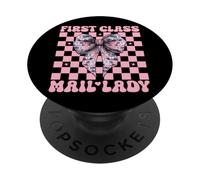 Cartera de Primera Clase, Cartera, trabajadora Postal, niña y Madre PopSockets PopGrip Adhesivo
