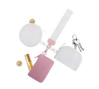 Cartera de pulsera con llavero, organizador portátil de triple , carteras con cremallera alrededor, monedero pequeño para mujeres, viajes, deportes y al aire libre, beige, Consulte la