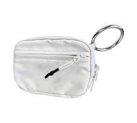 Cartera de pulsera, funda para tarjetas con cremallera y ventana de identificación, cartera con cremallera para compras, viajes, White, Refer to description, Unisex