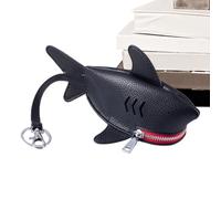 Cartera de Tiburón,Lindo Portátil Llavero Bolso con Cremallera - Cartera Tiburón,para Mujeres, Niños, Niñas, Uso Al Aire Libre para Dinero, Llaves, Objetos Pequeños