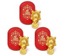 Cartera de Tortuga afortunada Encanto Bolso de Moneda de Oro (Rojo)