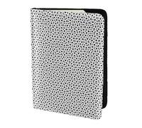 Cartera de viaje con diseño de balón de fútbol en blanco y negro de 5.5 pulgadas, elegante cartera de documentos de viaje, almacenamiento seguro para viajeros