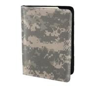 Cartera de viaje con estampado de camuflaje digital militar de 5.5 pulgadas, elegante cartera de documentos de viaje, almacenamiento seguro para viajeros