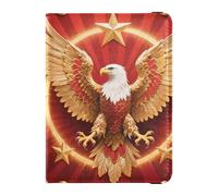 Cartera de viaje de cuero con emblema de pájaro glorioso, soporte para pasaporte de gran capacidad y tarjetero para organizador de viaje familiar