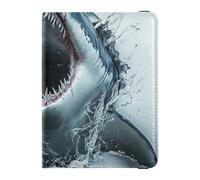 Cartera de viaje decorativa de piel con agujero 3D para pared, diseño de animales y peces, para pasaporte, organizador de documentos de viaje, funda protectora para pasaporte, ultra delgada, Agujero