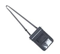 Cartera de viaje para el cuello, soporte para pasaporte, impermeable, bolsa de seguridad para tu dinero, tarjetas de crédito, teléfonos celulares, Black
