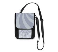 Cartera de viaje para pasaporte con cuello de remolino para mujeres y hombres, Monedero con bloqueo RFID, bolsa cruzada de 7.5 x 6 pulgadas, correa ajustable, Twirl Swirl02, 7.5'' x 6''