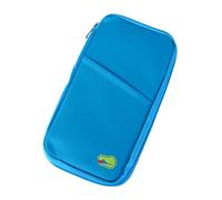 Cartera de viaje para pasaporte, organizador portátil de documentos de viaje familiar para mujeres y hombres, funda ligera para tarjetas de identificación, billetes de vuelo, bolígrafos, monedas