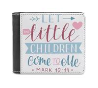 Cartera «Dejen Que los niños vengan a mí» | Cartera Cristiana de Piel sintética para Hombre y Mujer | Regalo Inspirador para creyentes
