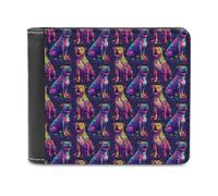 Cartera delgada de cuero para hombre, diseño de Pitbull, con bolsillo frontal plegable y pequeño