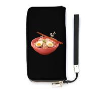 Cartera delgada de primera calidad con fideos ramen japoneses para mujer, bolso largo y bonito bolso de mano, tarjetero