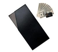 Cartera delgada - Monedero minimalista, con bolsillo frontal de cuero PU, organizador de tarjetas portátil mejora la gestión financiera diaria del transporte | Diseño suave y compacto, Negro