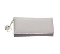 Cartera delgada para hombre y mujer, cartera larga, cartera de gran capacidad, color sólido, a la moda, nuevo patrón, tarjetero, cartera genial, gris, Talla única