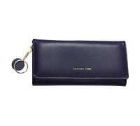 Cartera delgada para hombre y mujer, cartera larga, cartera de gran capacidad, color sólido, a la moda, nuevo patrón, tarjetero, cartera genial, Blue, Talla única