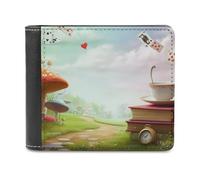 Cartera Delgada Plegable con diseño de artefactos de Wonderland, Tarjetero de Microfibra y Piel sintética, Regalo para Hombres y Mujeres.
